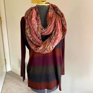Autumnal harvest sweater with matching scarf